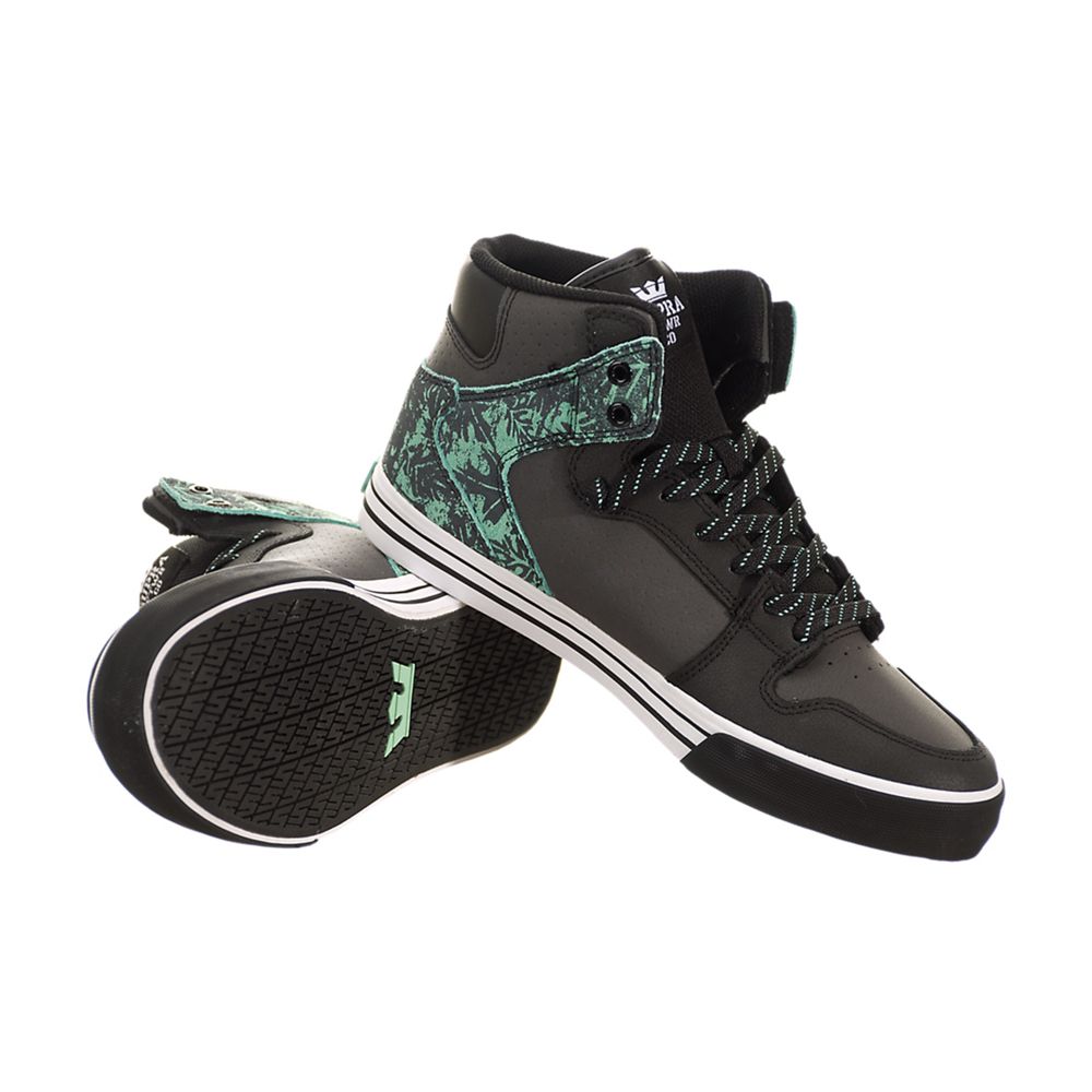 Baskets Montantes Supra Vaider Noir Vert Shadow/Mint-White Homme | ZKT-87317997